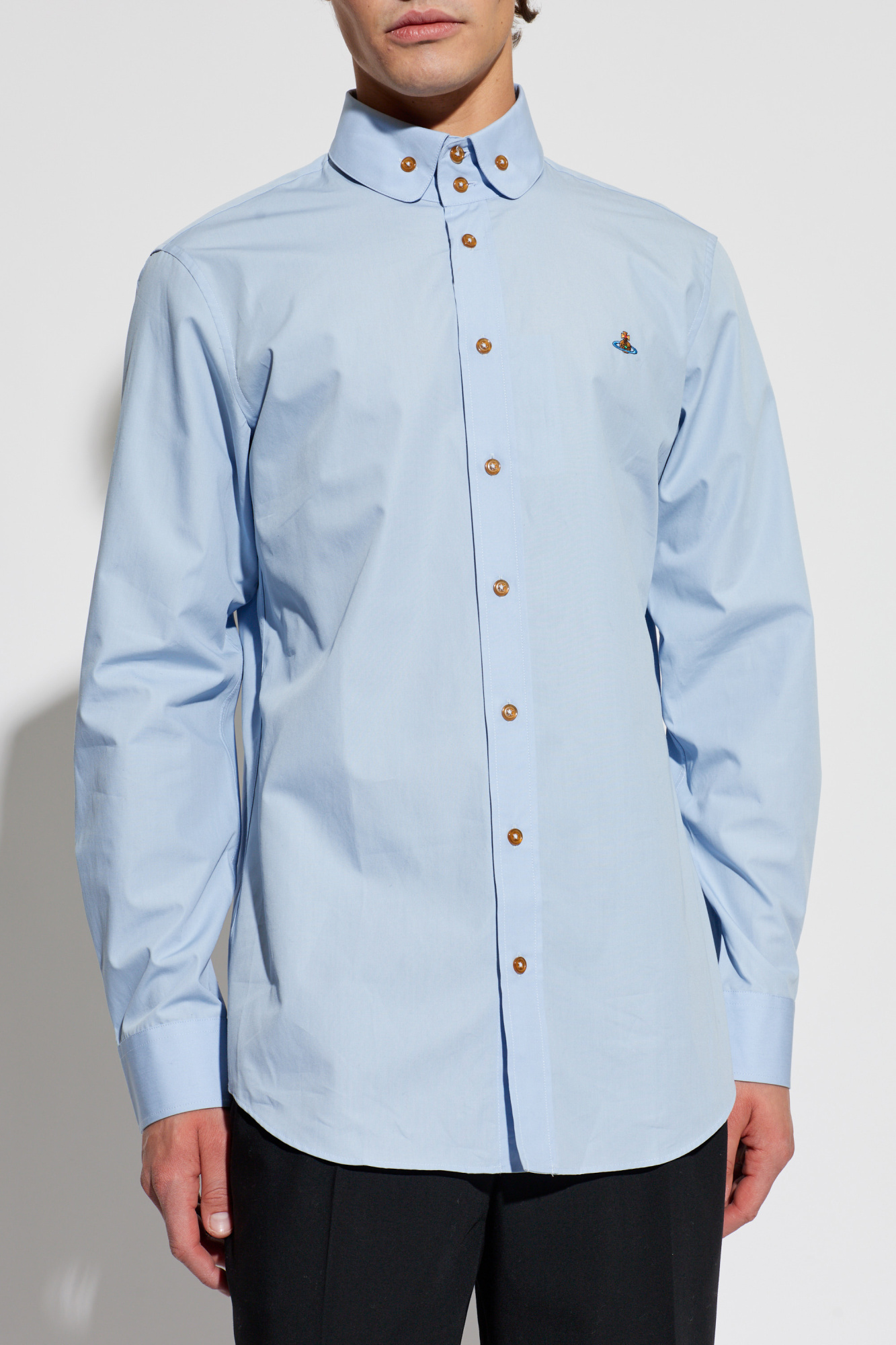 Modrý Shirt with logo Vivienne Westwood - Vitkac Slovakia